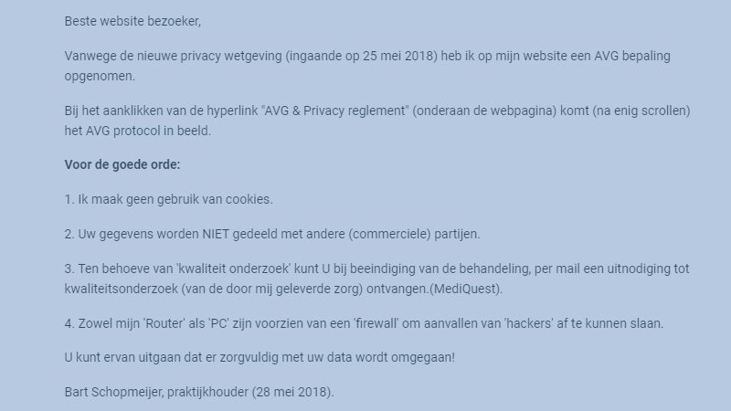 Aanpassingen Website AVG - Nieuwe privacy wetgeving